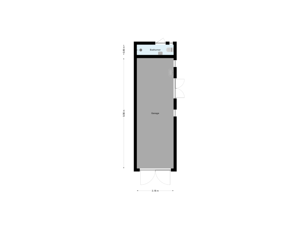 Bekijk plattegrond van Bijgebouw van Braamdijk 12