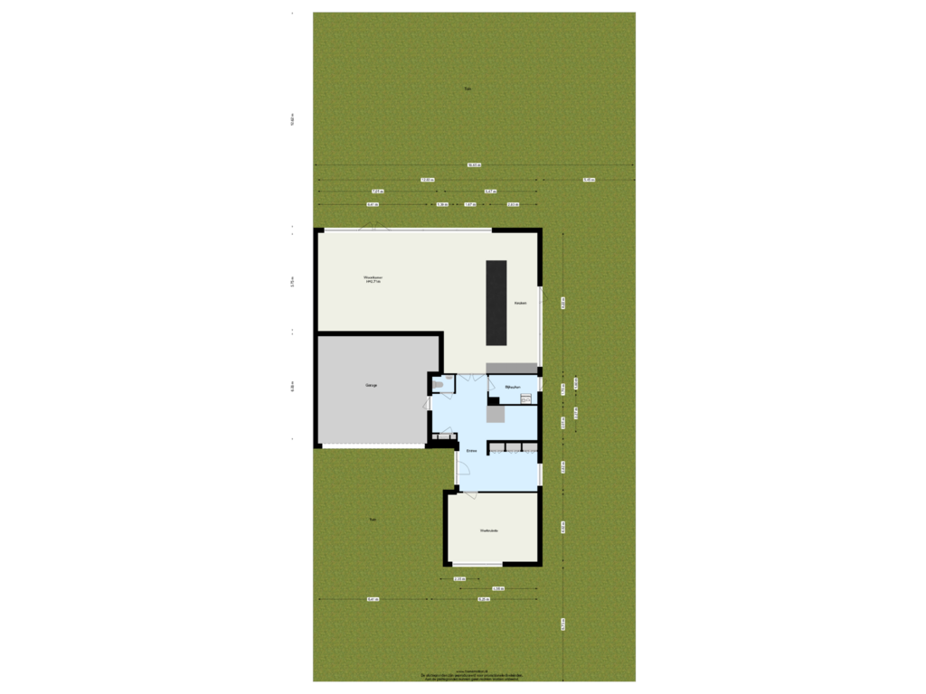 Bekijk plattegrond van Begane Grond tuin van Lamsrustlaan 22