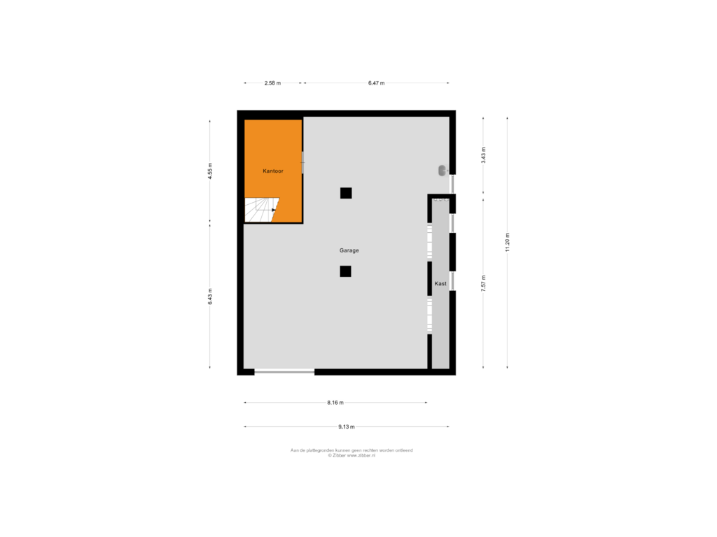 View floorplan of Souterrain of Korte Brouwersstraat 10