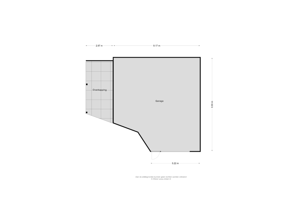 View floorplan of Garage of Korte Brouwersstraat 10