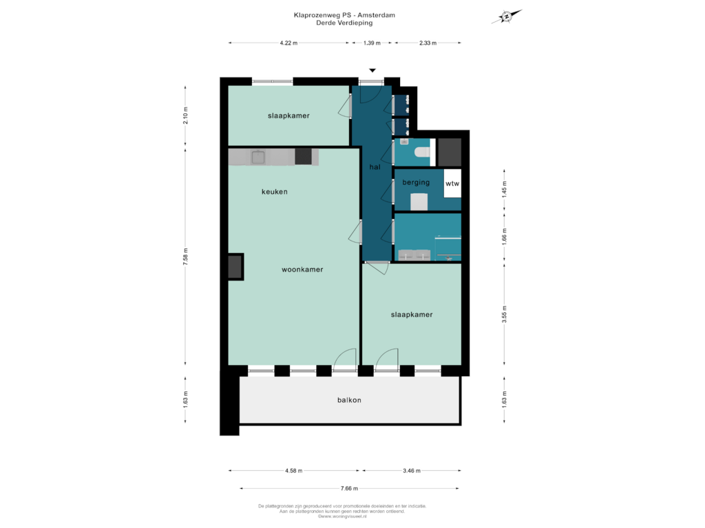 Bekijk plattegrond van Derde Verdieping van Up North Park Pp (Bouwnr. P3-23)