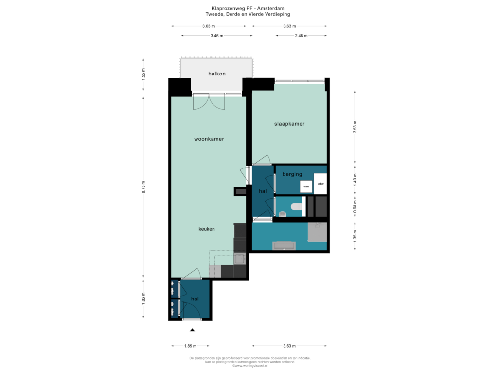 Bekijk plattegrond van APPARTEMENT van Up North Park Pk (Bouwnr. P2-17)