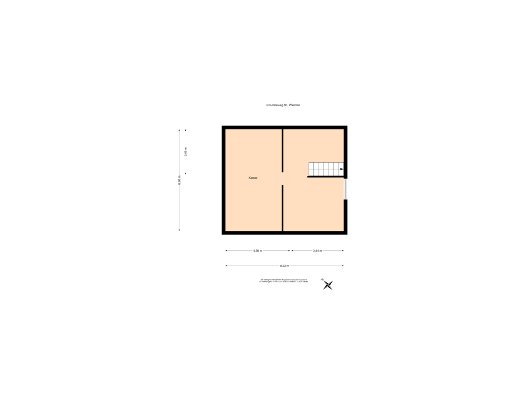 Bekijk plattegrond van 2e Verdieping van Industrieweg 8-B