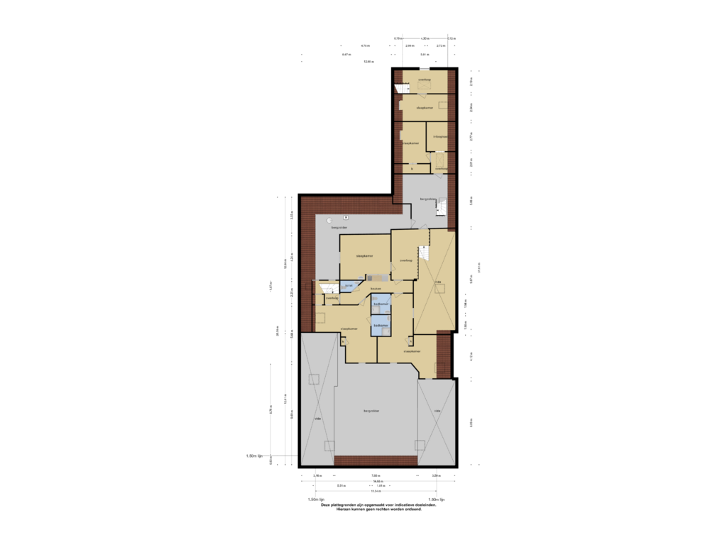 Bekijk plattegrond van 1e verdieping van Omgong 7