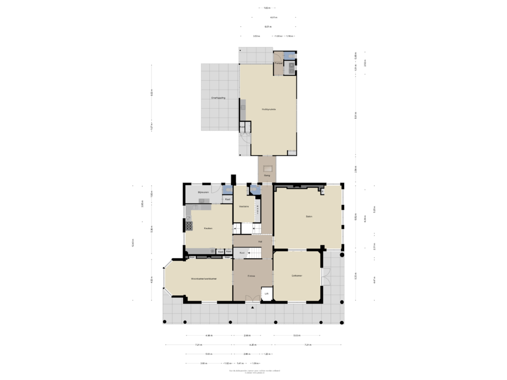 View floorplan of Begane grond of St.-Michielsgestelseweg 3