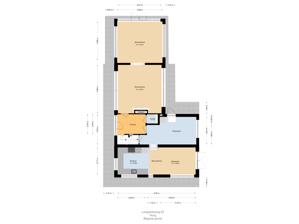 Bekijk plattegrond van Begane grond van Langeloërweg 67