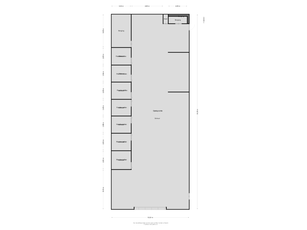 Bekijk plattegrond van Paardenstallen van Meekrapweg 2