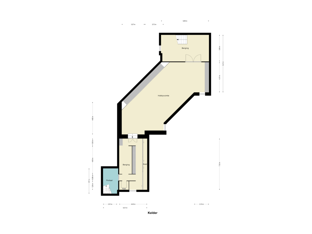 Bekijk plattegrond van Kelder van Barbarastraat 22