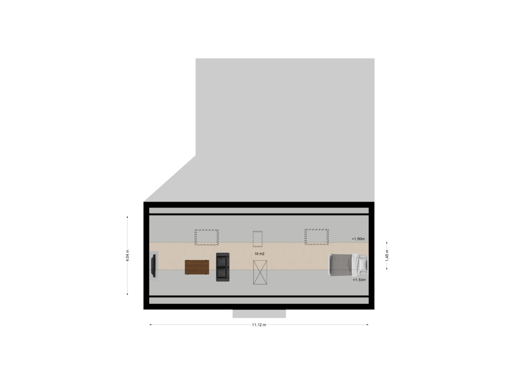 View floorplan of 2e Verdieping of Klosterweg 110