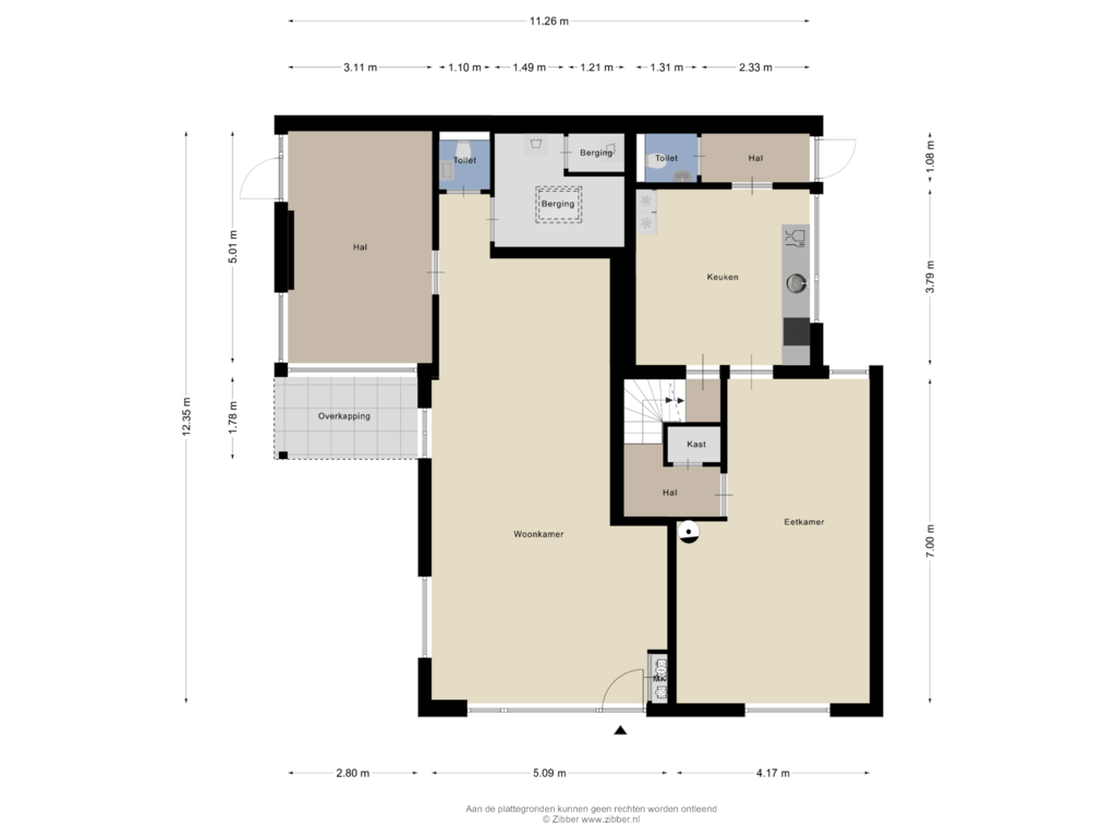 Bekijk plattegrond van Begane Grond van Korte Omgang 1