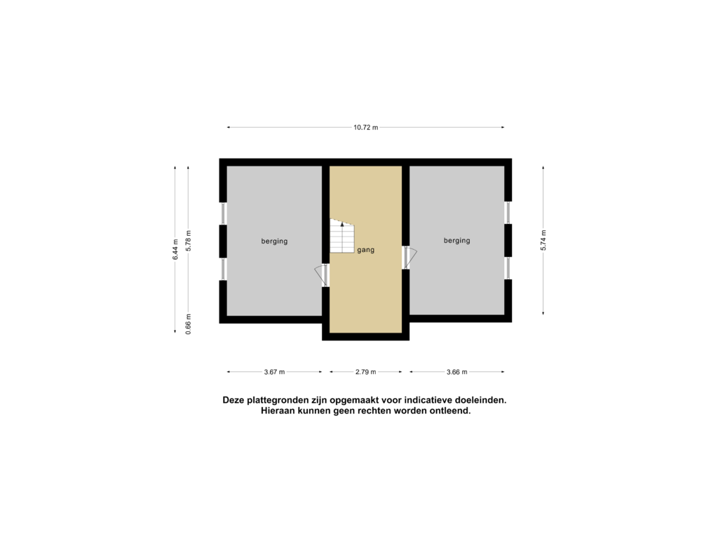 View floorplan of Souterrain of Bosstraat 21