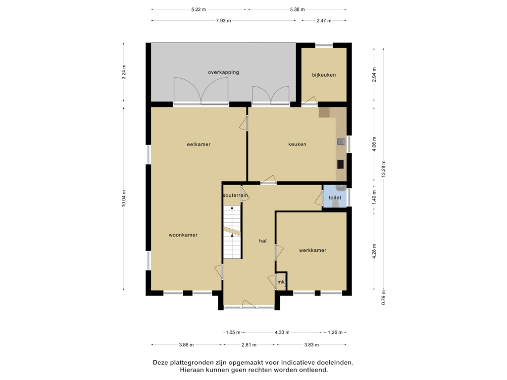 View floorplan of Begane grond of Bosstraat 21