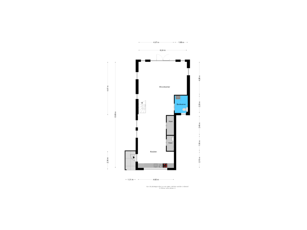 Bekijk plattegrond van Bijgebouw 1 van Wormerweg 34