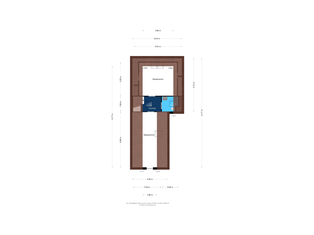 Bekijk plattegrond van Bijgebouw verdieping 1 van Wormerweg 34