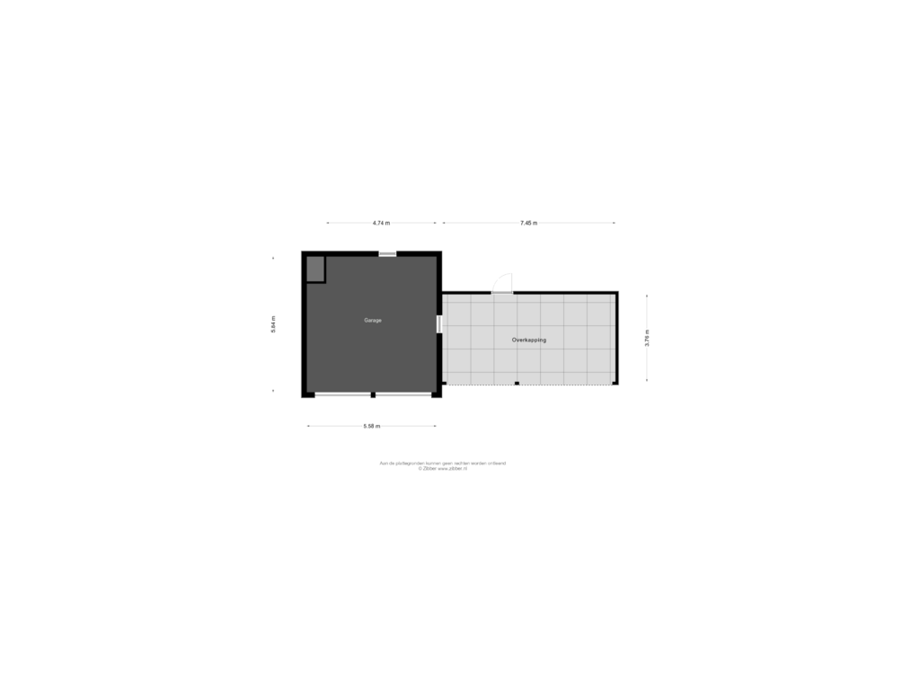 Bekijk plattegrond van Garage van Wormerweg 34