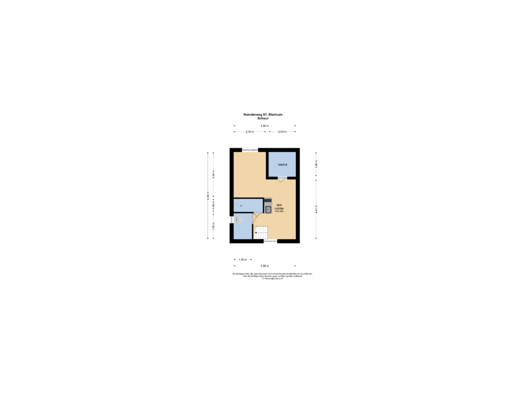 Bekijk plattegrond van SCHUUR van Naarderweg 61