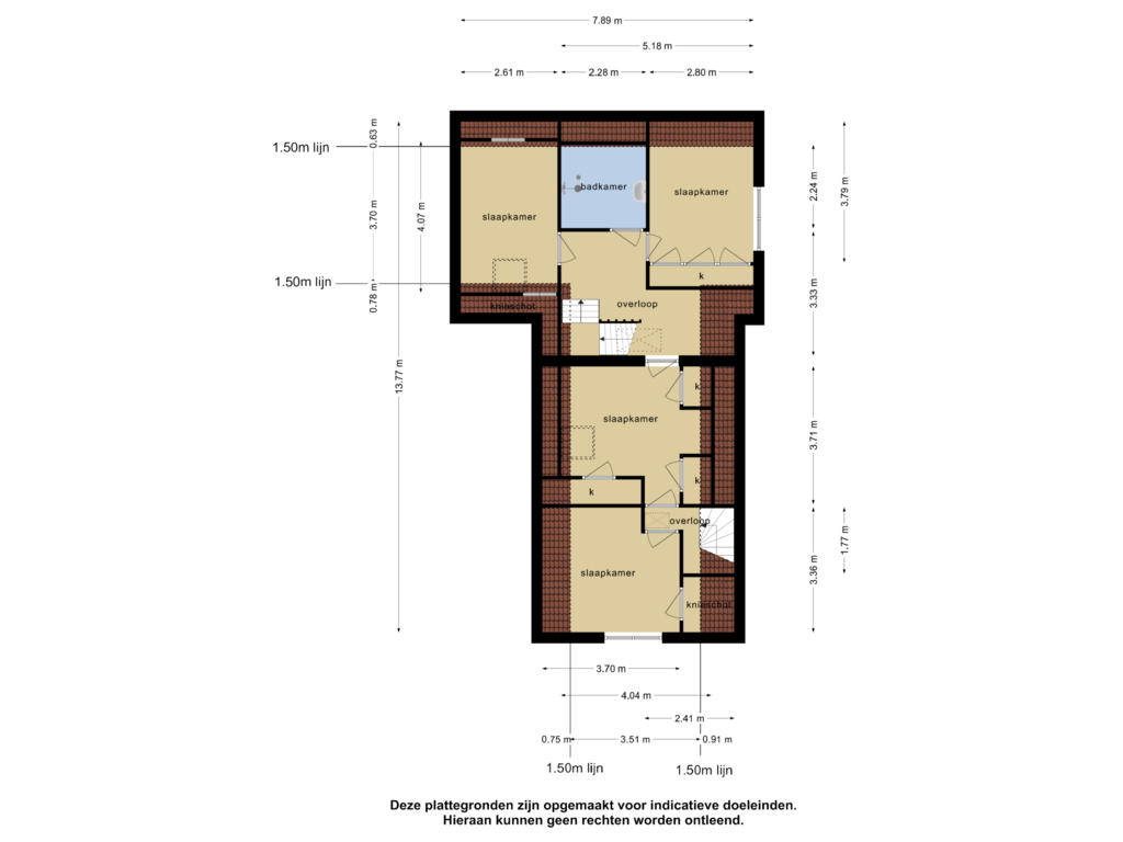 View floorplan of 1e verdieping of Asserstraat 38