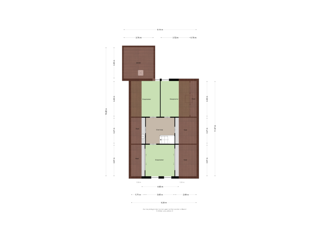 Bekijk plattegrond van Eerste Verdieping van Roosendaalsebaan 5