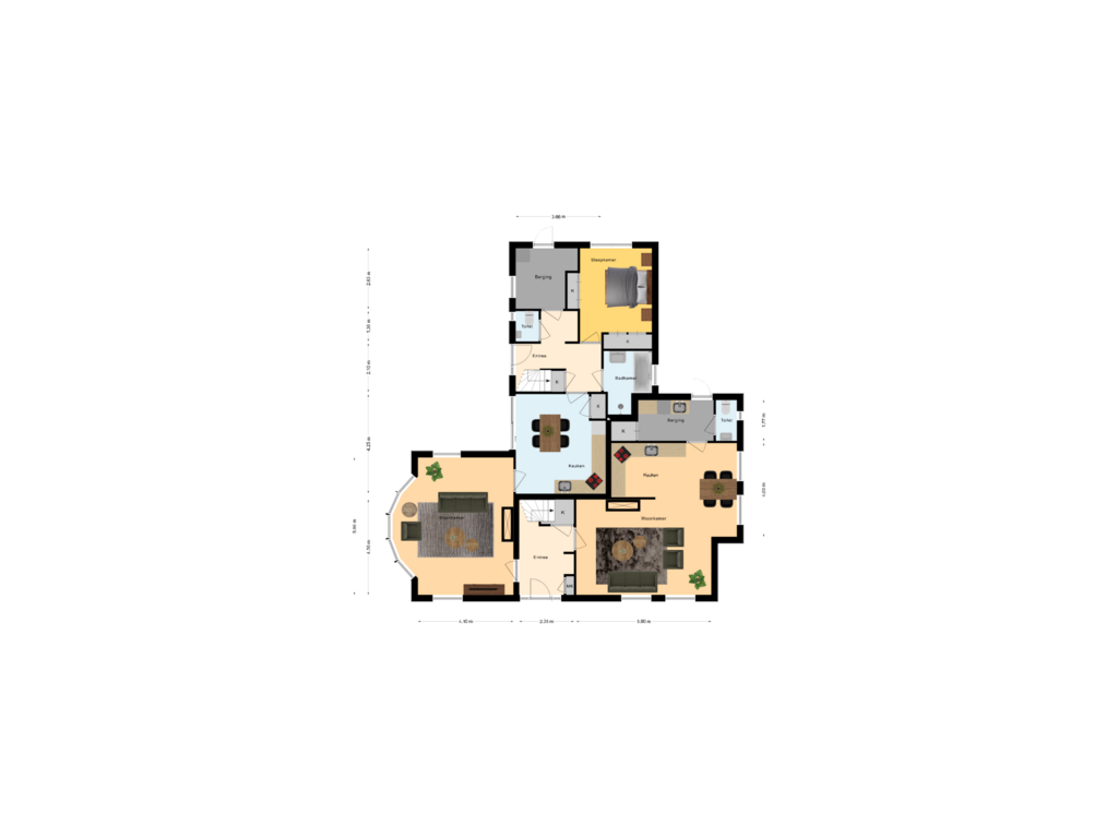 View floorplan of Begane Grond of Kerkstraat 124