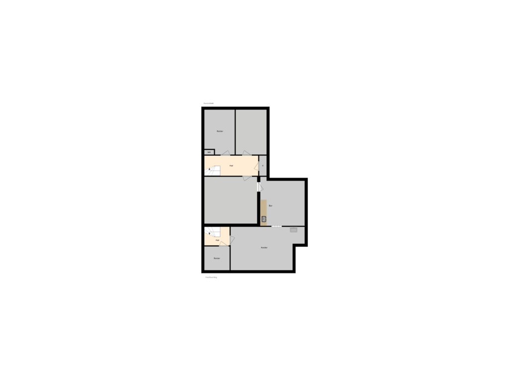 View floorplan of Kelder of Kerkstraat 124