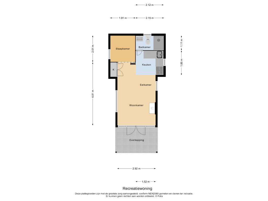 Bekijk plattegrond van Recreatiewoning van Arnhemseweg 100-809