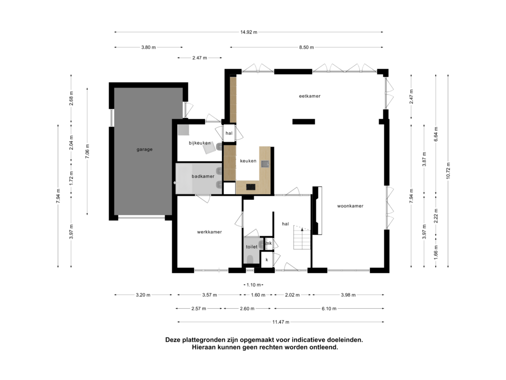 View floorplan of Begane grond of Eikenlaan 20