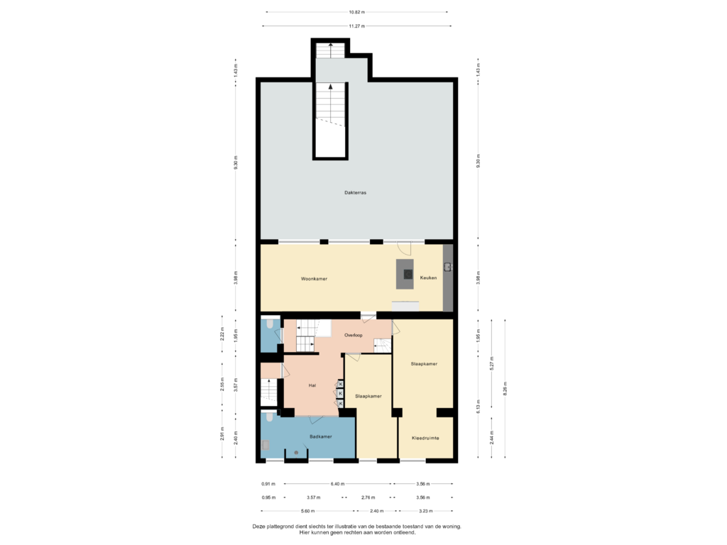 Bekijk plattegrond van Verdieping van Kloosterstraat 21