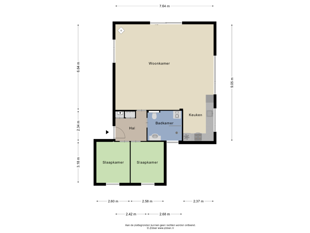 View floorplan of Begane grond of Alexanderpark 12