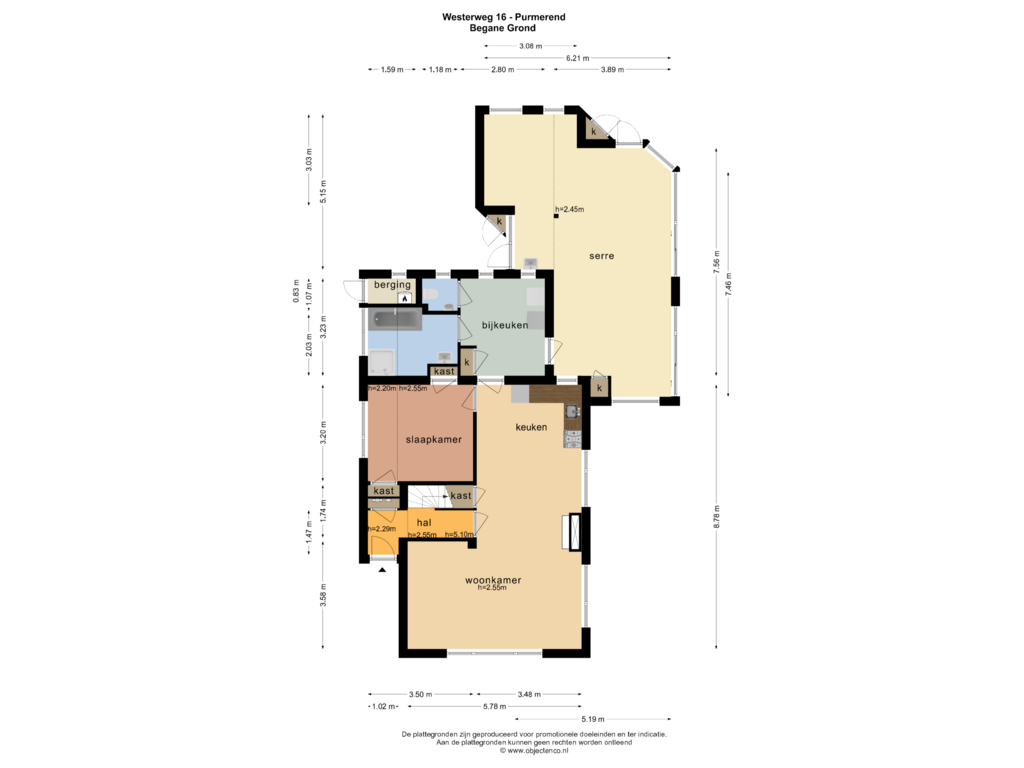 Bekijk plattegrond van BEGANE GROND van Westerweg 16