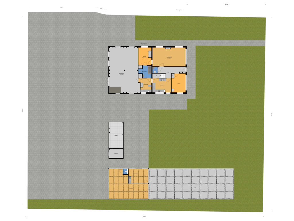 Bekijk plattegrond van Perceeloverzicht van Noordhoornseweg 12