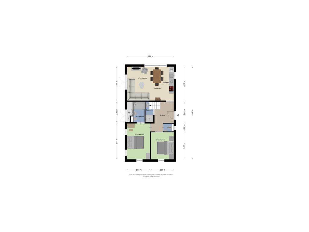 Bekijk plattegrond van Begane Grond van Bosrandweg 5-RH4