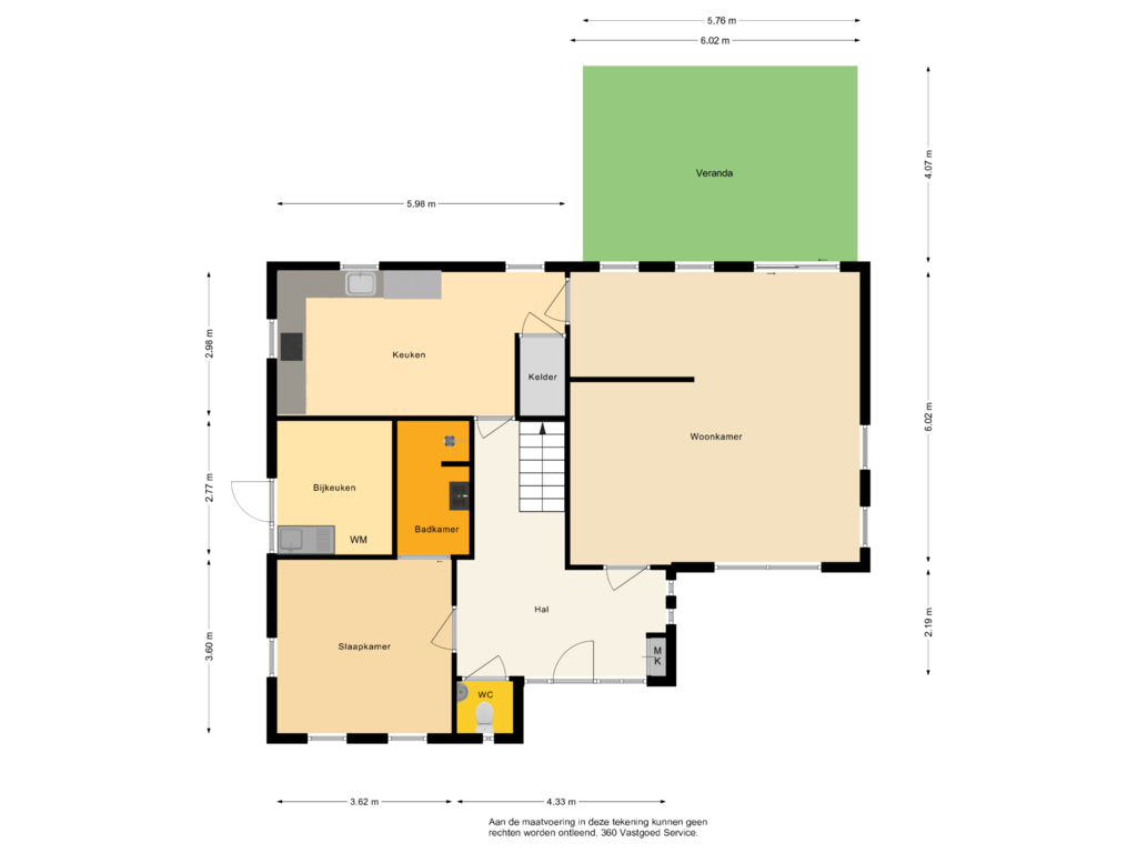 Bekijk plattegrond van Begane Grond van Sarinkdijk 6--6A