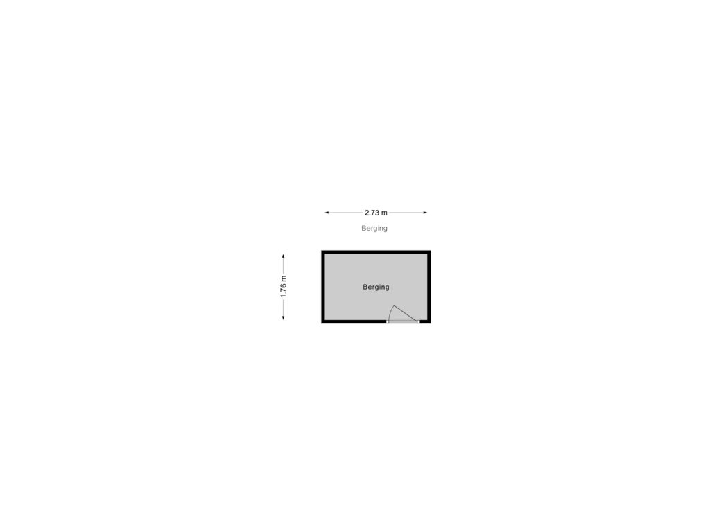 Bekijk plattegrond van Berging van De Heemstraat 38-A