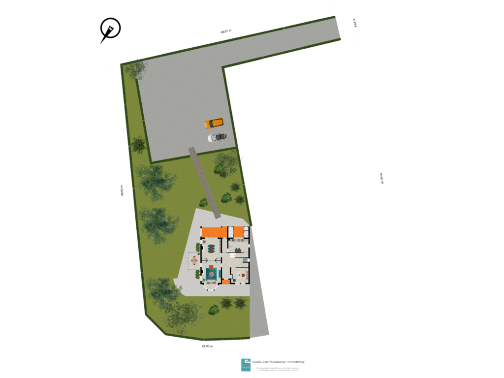 View floorplan of Situatie of Oude Vlissingseweg 1