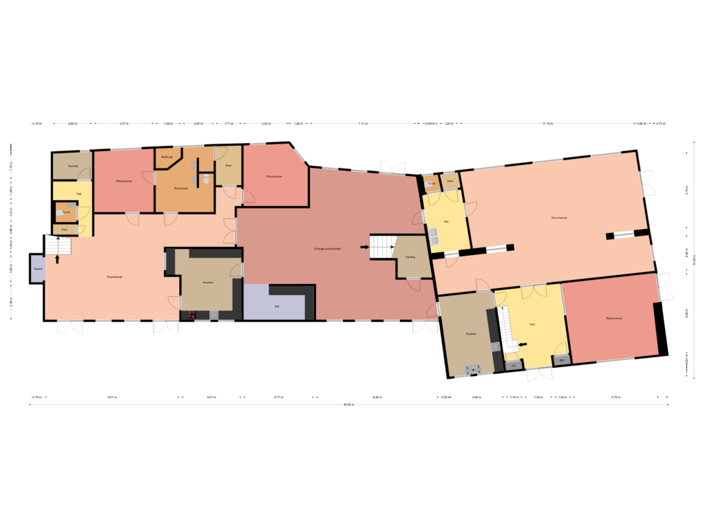 View floorplan of Begane grond of Broekhuizerweg 40