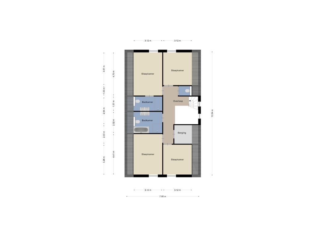 View floorplan of Eerste verdieping of Rijksstraatweg 78-10