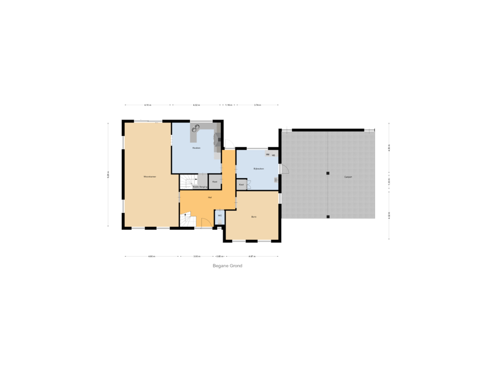 Bekijk plattegrond van Begane Grond van Visweg 4