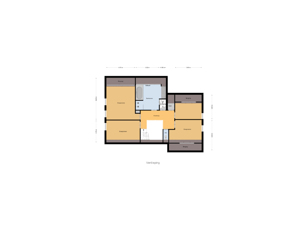 Bekijk plattegrond van Verdieping van Visweg 4