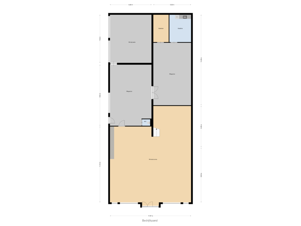 Bekijk plattegrond van Bedrijfspand van Visweg 4