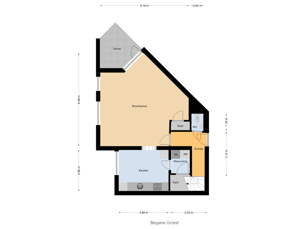 Bekijk plattegrond van Begane Grond van Meliskerkestraat 8