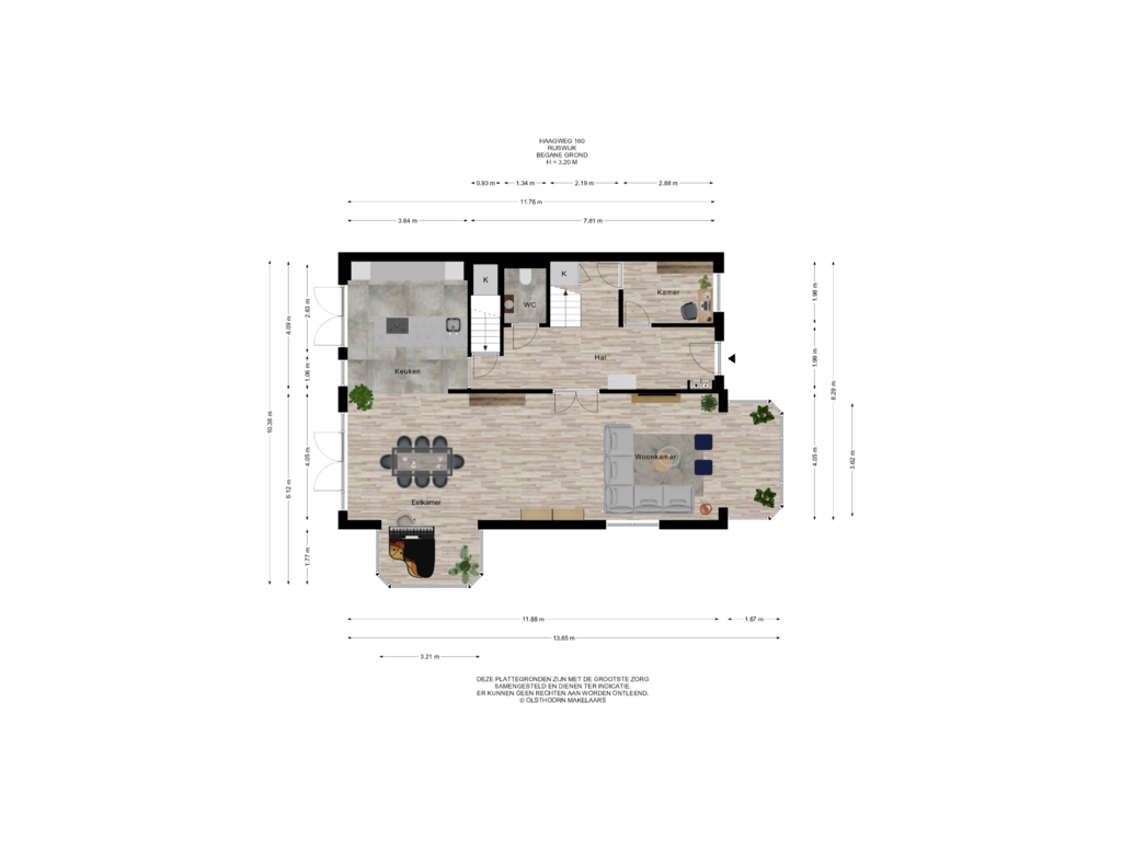 Bekijk plattegrond van Begane grond van Haagweg 160