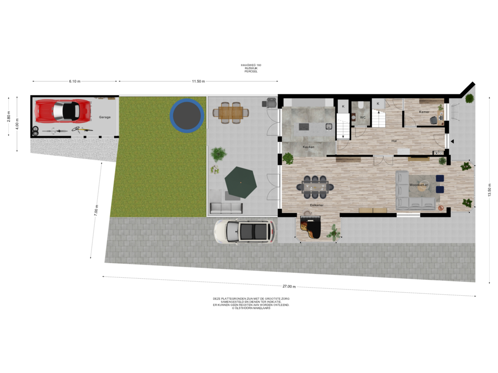 Bekijk plattegrond van Perceel van Haagweg 160