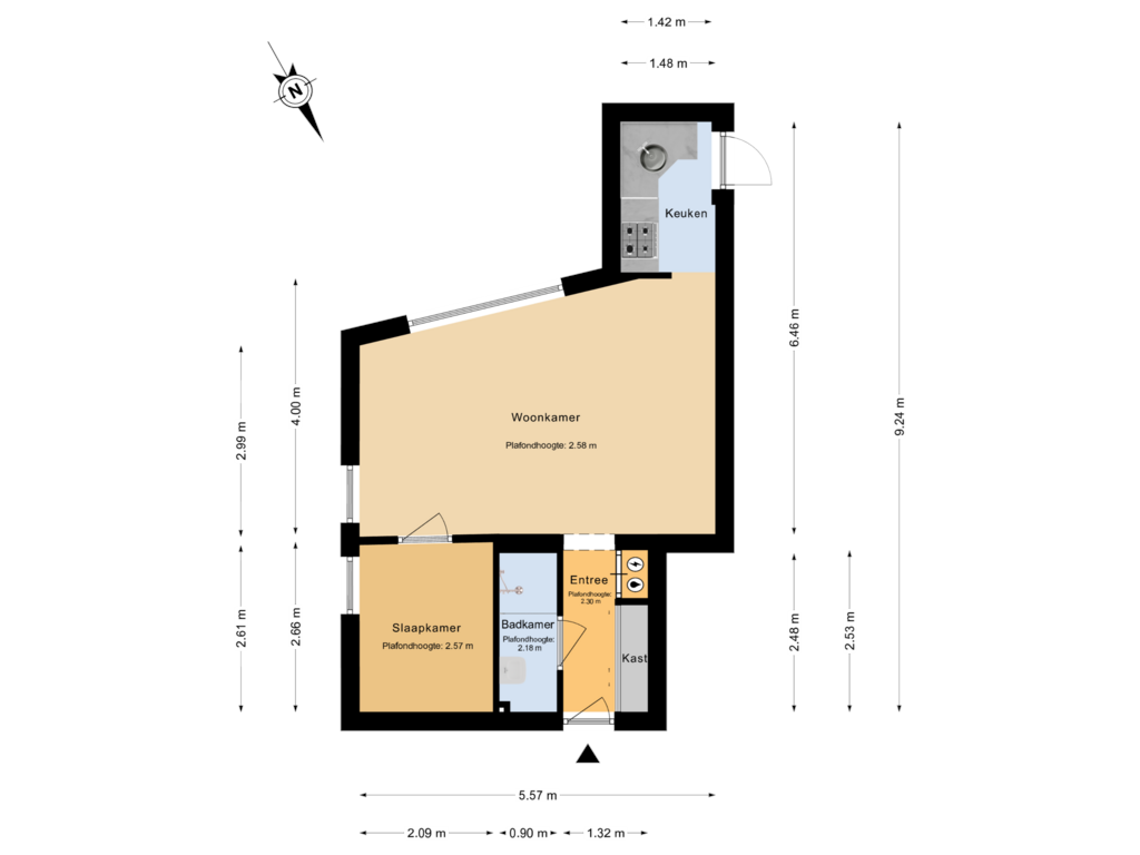 View floorplan of Plattegrond of de Favaugeplein 21-F48