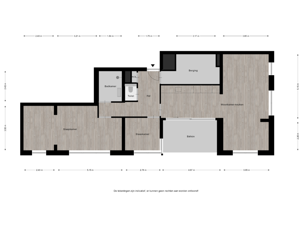 Bekijk plattegrond van Woonlaag 1 van Appartement StadsEiland (Bouwnr. 48)