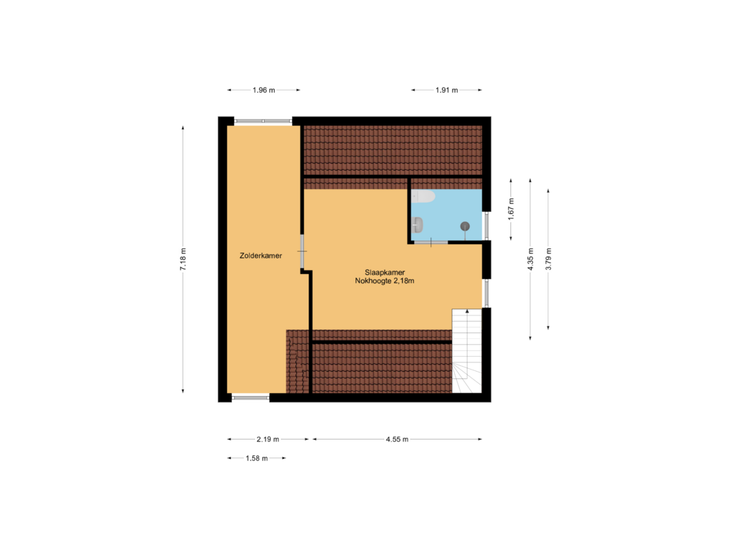 Bekijk plattegrond van 2e verdieping van Jan Toebacklaan 1