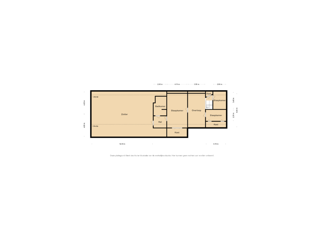 Bekijk plattegrond van EERSTE VERDIEPING van Eikenweg 1