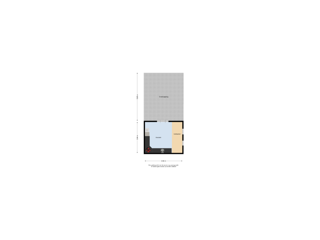 View floorplan of Bijgebouw of Veenstraat 16