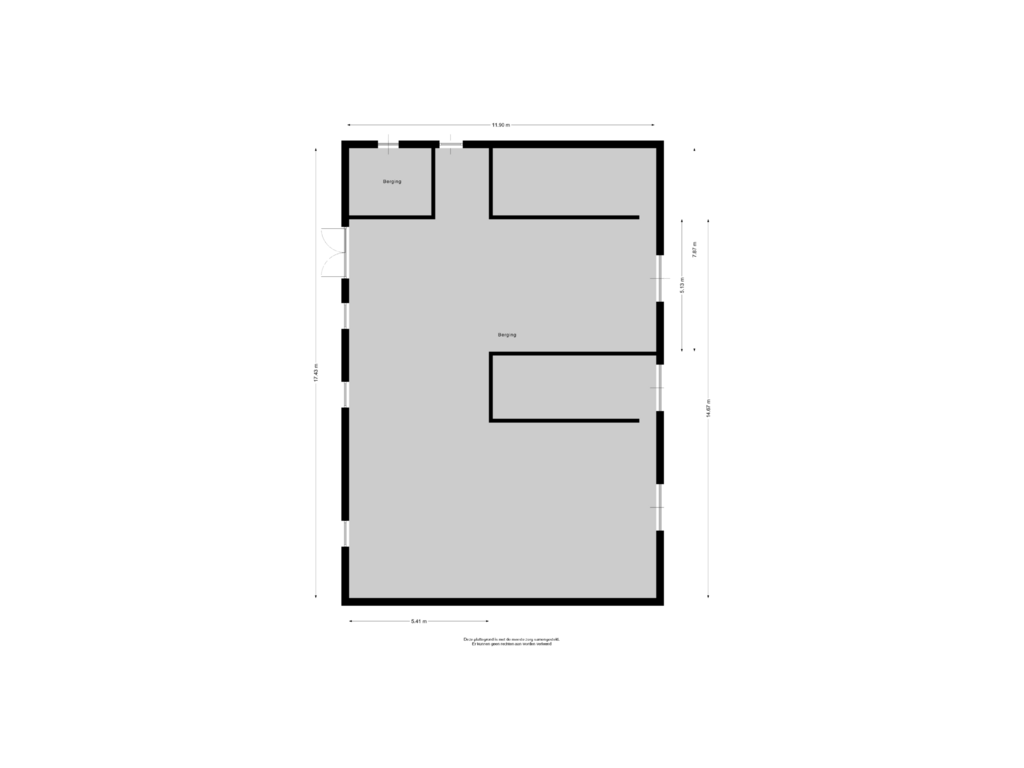 View floorplan of Berging-4 of Veenstraat 16