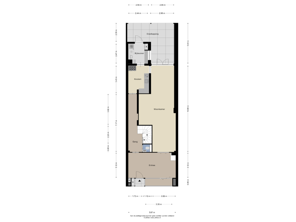 Bekijk plattegrond van Begane grond van Tivolistraat 22