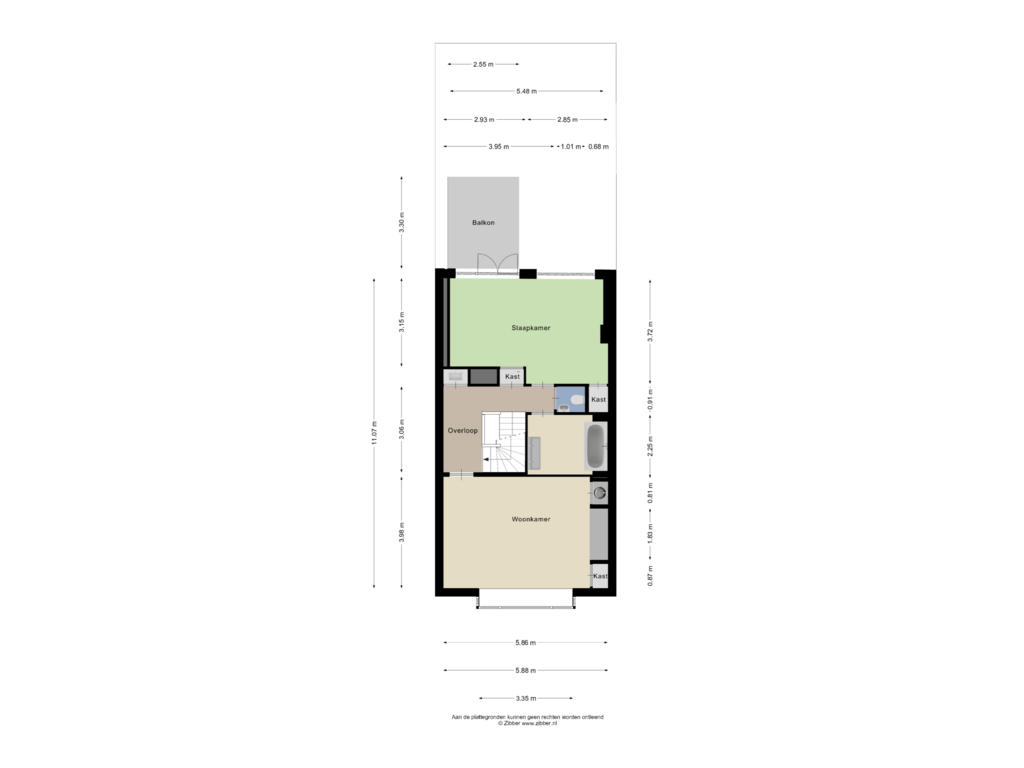 Bekijk plattegrond van Eerste verdieping van Tivolistraat 22